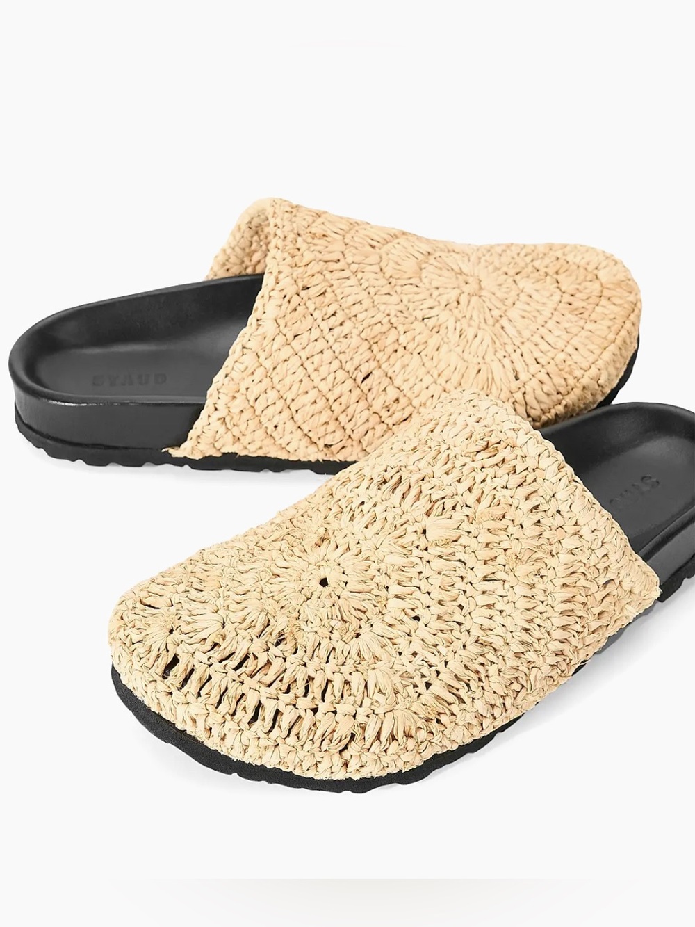 STAUD Dia Raffia Mules Natural Size 6 (EU 36) - Picture 1 of 12